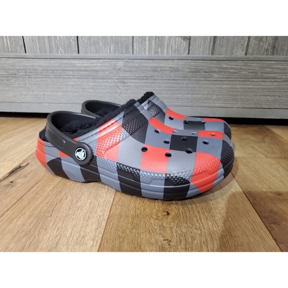 Crocs NewSOLD OUT Classic Lined Holiday Christmas Plaid Clogs Slippers Womens 7 - Picture 3 of 10